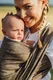 Baby Wrap, chevron weave (100% linen) - ARROW - WOOD - size S #babywearing