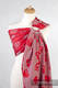 Ringsling, Jacquard Weave (100% cotton) - with gathered shoulder - SWEETHEART RED & GRAY - long 2.1m #babywearing