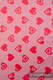SERDUSZKA CZERWONY z SZARYM, tkanina żakardowa, 100% bawełna, szerokość 140 cm #babywearing