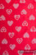 SERDUSZKA CZERWONY z SZARYM, tkanina żakardowa, 100% bawełna, szerokość 140 cm #babywearing