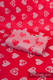 Baby Wrap, Jacquard Weave (100% cotton) - SWEETHEART RED & GRAY - size L (grade B) #babywearing