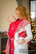 Baby Wrap, Jacquard Weave (100% cotton) - STARS RED & GRAY - size M #babywearing