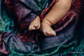 Fraldas de musselina de bambu, Tamanho 65x65 cm, PEACOCK'S TAIL - BLACK OPAL SMOKY (2ª qualidade) #babywearing
