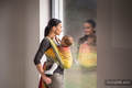 Baby Wrap, Jacquard Weave (100% cotton) - ROYAL INDIAN PEACOCK, size XL #babywearing