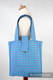 Borsa Shoulder Bag in tessuto di fascia (100% cotone) - ZIGZAG - TURQUOISE & PINK - misura standard 37cm x 37cm  #babywearing