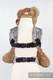 Nosidełko dla lalek z tkaniny chustowej - NA KRAŃCU ŚWIATA Czarny z Beżem #babywearing