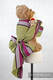 Fascia per bambole, tessitura Broken Twill, 100% cotone -  LIME & KHAKI #babywearing