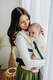LennyLight Carrier, Standard Size, jacquard weave (68% cotton, 27% merino wool, 5% cashmere) - HERBARIUM - AMBRA #babywearing
