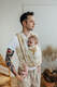 Écharpe, jacquard (68% Coton, 27% Laine mérinos, 5% Cachemire) - HERBARIUM - AMBRA - taille S #babywearing