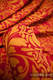 Baby Wrap, Jacquard Weave (100% cotton) - Twisted Leaves Red & Orange- size S (grade B) #babywearing