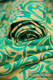 Baby Wrap, Jacquard Weave (100% cotton) - Twisted Leaves Green & Yellow- size S (grade B) #babywearing