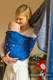 Baby Wrap, Jacquard Weave (100% cotton) - STARS BLUE & GRAY - size S (grade B) #babywearing