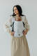LennyLight Carrier, Standard Size, jacquard weave, 100% bamboo viscose - VIRIDIFLORA  - MILKY WAY #babywearing