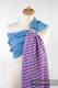 Ringsling, Jacquard Weave (100% cotton) - with gathered shoulder - ZigZag Turquoise & Pink - long 2.1m #babywearing