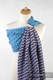 Żakardowa chusta kółkowa do noszenia dzieci, bawełna, ramię bez zakładek - ZigZag Turkus z Purpurą - long 2.1m #babywearing