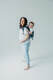 Nosidło Klamrowe Onbuhimo PRO z tkaniny żakardowej (100% wiskoza bambusowa), rozmiar Standard - BIRDY - SKYWARD #babywearing