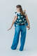 Nosidełko LennyPreschool  z tkaniny żakardowej (100% wiskoza bambusowa), rozmiar preschool - BIRDY - SKYWARD #babywearing
