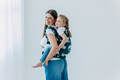 Nosidełko LennyPreschool  z tkaniny żakardowej (100% wiskoza bambusowa), rozmiar preschool - BIRDY - SKYWARD #babywearing