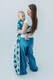 Żakardowa chusta do noszenia dzieci, 100% wiskoza bambusowa - BIRDY - SKYWARD - rozmiar XS #babywearing
