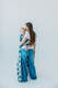 Żakardowa chusta do noszenia dzieci, 100% wiskoza bambusowa - BIRDY - SKYWARD - rozmiar XS #babywearing