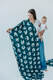 Żakardowa chusta do noszenia dzieci, 100% wiskoza bambusowa - BIRDY - SKYWARD - rozmiar XS #babywearing