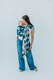Żakardowa chusta kółkowa do noszenia dzieci, 100% wiskoza bambusowa, ramię bez zakładek - BIRDY - SKYWARD - standard 1.8m #babywearing