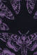 Lenny Buckle Onbuhimo PRO baby carrier, toddler size, jacquard weave (65% cotton 24% linen 11% tussah silk) - QUEEN OF THE NIGHT - RAVEN REVERSE #babywearing