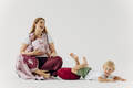 Fular, tejido jacquard (100% algodón) - MOOMINVALLEY - SHOW ME - talla S #babywearing