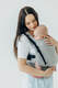 My First Carrier - LennyUpGrade PRO, Standard Size, herringbone weave 100% cotton - LITTLE HERRINGBONE GREY #babywearing