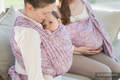Żakardowa chusta do noszenia dzieci, 100% bawełna - PAISLEY PURPURA z KREMEM - rozmiar L #babywearing