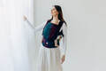 LennyUpGrade PRO Carrier, Standard Size, jacquard weave (60% cotton, 28% merino wool, 8% silk, 4% cashmere) - PEACOCK'S TAIL - BLACK OPAL #babywearing