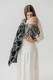 Ring Sling, Jacquard Weave, with gathered shoulder (65% cotton 35% silk) - QUEEN OF THE NIGHT - PAMINA - standard 1.8m #babywearing