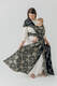 Baby Wrap, Jacquard Weave (65% cotton 35% silk) - QUEEN OF THE NIGHT - PAMINA - size S #babywearing