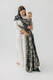 Baby Wrap, Jacquard Weave (65% cotton 35% silk) - QUEEN OF THE NIGHT - PAMINA - size S #babywearing