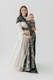 Baby Wrap, Jacquard Weave (65% cotton 35% silk) - QUEEN OF THE NIGHT - PAMINA - size S #babywearing
