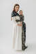 Baby Wrap, Jacquard Weave (65% cotton 35% silk) - QUEEN OF THE NIGHT - PAMINA - size S #babywearing