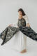 Baby Wrap, Jacquard Weave (65% cotton 35% silk) - QUEEN OF THE NIGHT - PAMINA - size S #babywearing