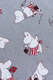 RingSling, Jacquardwebung (100% Baumwolle), mit Raffung an den Ringen - MOOMINMAMMA - ROOTED - standard 1.8m #babywearing