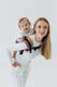 Lenny Buckle Onbuhimo PRO baby carrier, standard size, jacquard weave (100% cotton) - RAINFOREST - CARNIVAL #babywearing