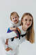 Lenny Buckle Onbuhimo PRO baby carrier, standard size, jacquard weave (100% cotton) - RAINFOREST - CARNIVAL #babywearing