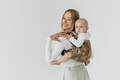 Lenny Buckle Onbuhimo PRO baby carrier, standard size, jacquard weave (100% cotton) - HERBARIUM - RAINDROPS #babywearing