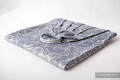 Żakardowa chusta kółkowa do noszenia dzieci, bawełna - Paisley Granat z Kremem - long 2.1m #babywearing