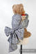 Żakardowa chusta dla lalek, 100% bawełna - PAISLEY GRANAT z KREMEM #babywearing