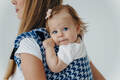 Lenny Buckle Onbuhimo PRO baby carrier, Standard size, jacquard weave (40% cotton, 40% merino wool, 13% silk, 7% cashmere) - PATA DE GALLO - PUZZLE #babywearing