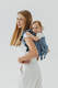 Lenny Buckle Onbuhimo PRO baby carrier, Standard size, jacquard weave (40% cotton, 40% merino wool, 13% silk, 7% cashmere) - PATA DE GALLO - PUZZLE #babywearing