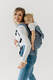 LennyPreschool Carrier, Preschool Size, jacquard weave (40% cotton, 40% merino wool, 13% silk, 7% cashmere) - PATA DE GALLO - PUZZLE #babywearing