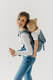 LennyPreschool Carrier, Preschool Size, jacquard weave (40% cotton, 40% merino wool, 13% silk, 7% cashmere) - PATA DE GALLO - PUZZLE #babywearing