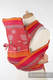 Nosidełko dla dzieci MEI-TAI MINI, bawełna, splot żakardowy, z kapturkiem, Wiśniowa Koronka, Rewers #babywearing