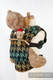 Doll Carrier made of woven fabric, 100% cotton  - PEPITKA GREEN & YELLOW #babywearing