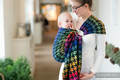 Ringsling, Jacquard Weave (100% cotton) - RAINBOW PEPITKA - long 2.1m #babywearing